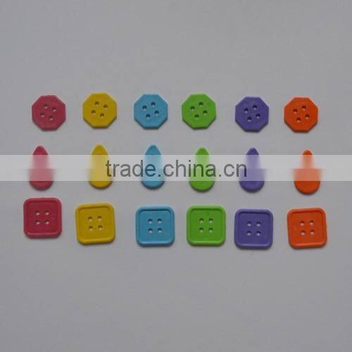 multiple color 2-hole plastic buttons for children / kids sewing buttons