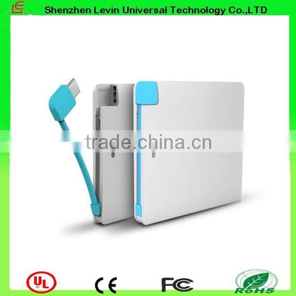 2016 High Quality Ultra-thin Mini Power Bank With Low Price