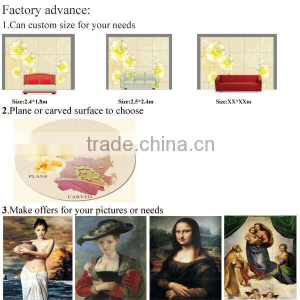 cartoon tree picture of 3d wall tv panel porcelain tile