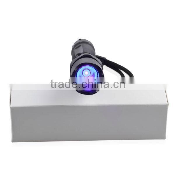 Rechargeable Ultraviolet UV Light Stains Finder UV LED Flashlight