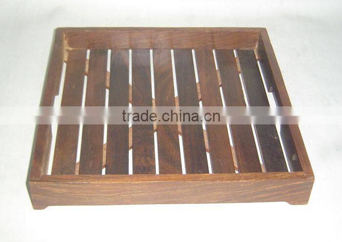 steam beach wood decorative serving tray set of 6 pcs