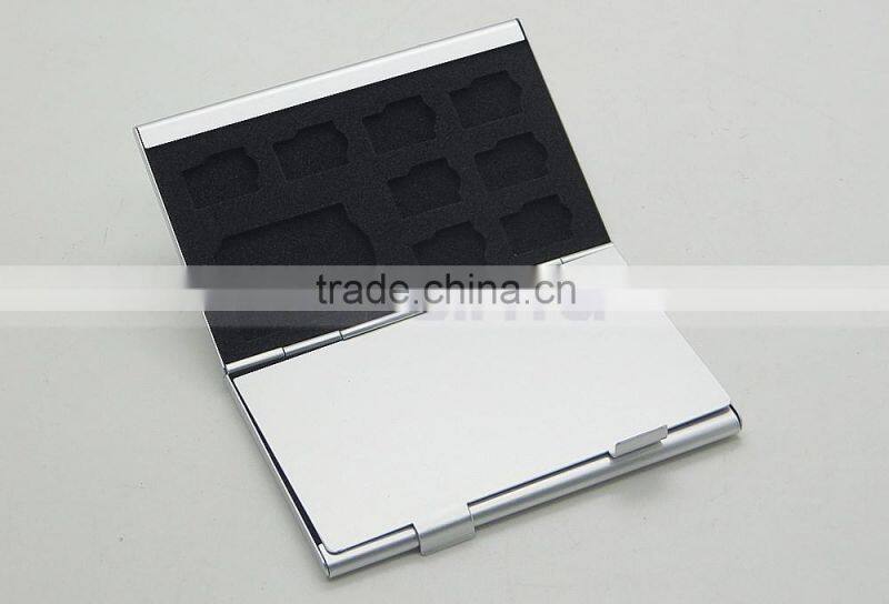 Aluminum Memory Card Case for MicroSD Card SD SDHC CARD 16TF+2SD