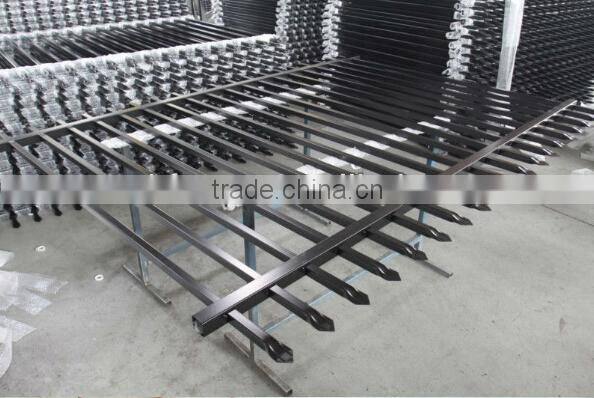 3 rails 5ft high commercial black powder coated pool fence supplier