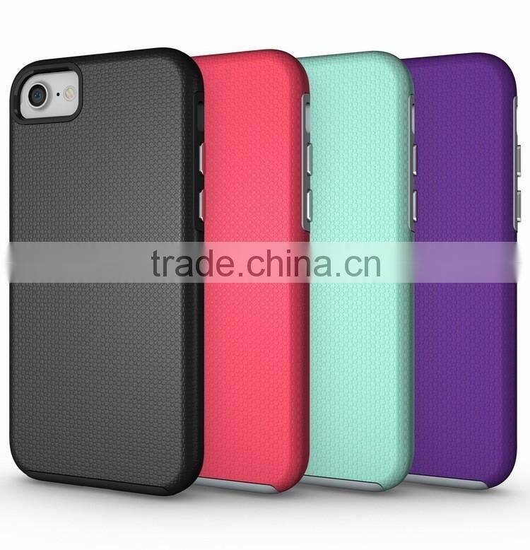 Anti fall sets fashion electroplating button PC+TPU phone case for Iphone 7