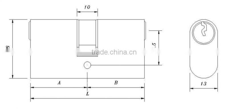 Oval Split Cam Door Cylinder