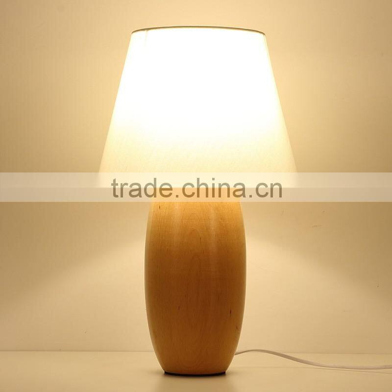 LED Wood table lamp Hot selling in Korea wooden base bedside table lamp LED Wood table Light JK-879-17