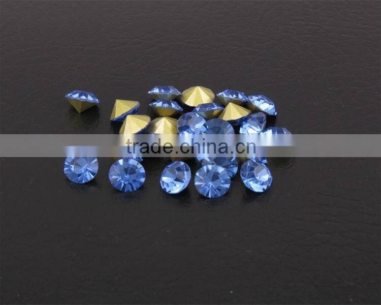 loose beads for jewelry making Aqumarine mc chatons, point back stones