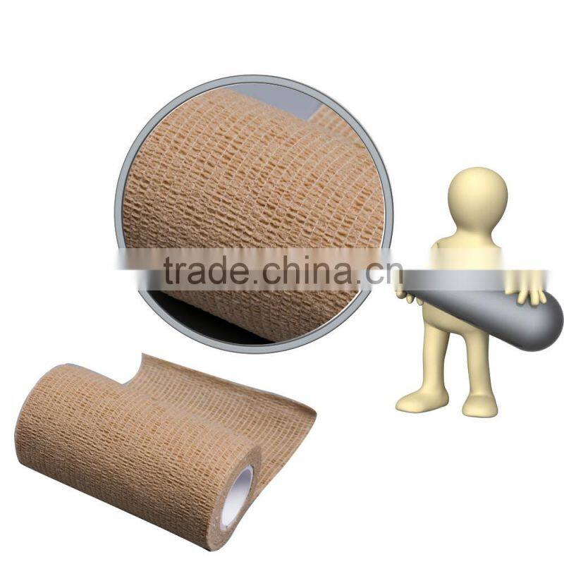 China Wholesale Medical adhesive bandage cohesive flexible bandage(non-woven)