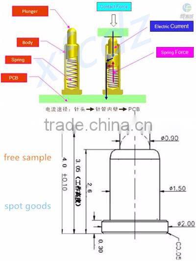 online shopping ultrasound battery spring pogo 10 pin connector