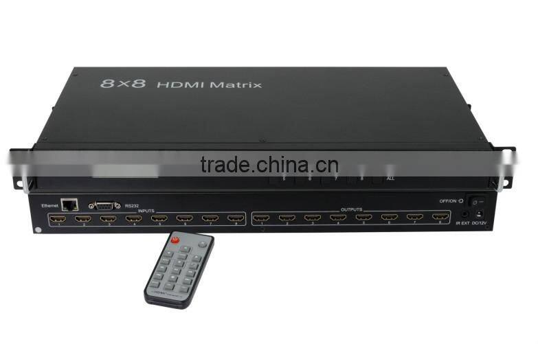 HDMI Matrix 8x8 with RS232 & IR remote