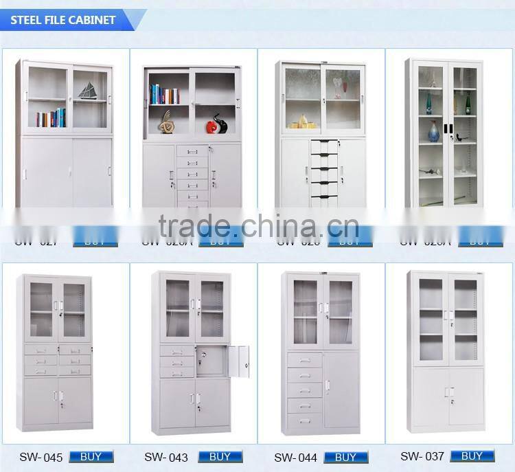 Online office metal cabinet glass door book almirah