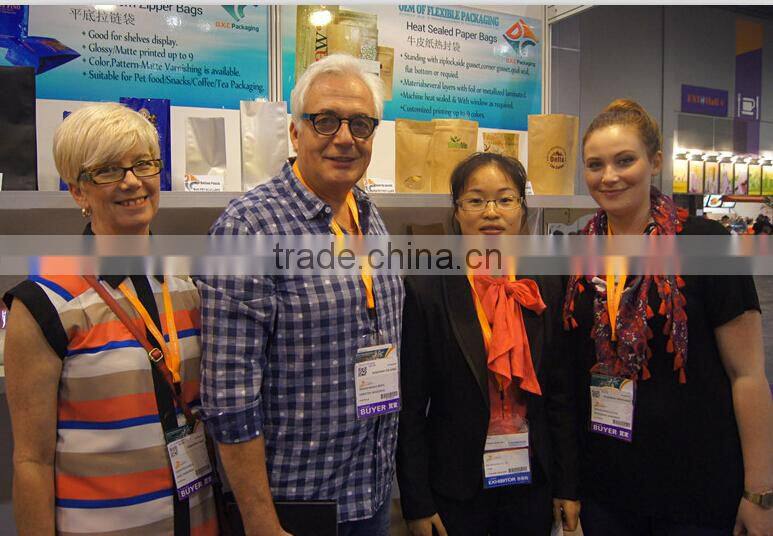 Block Bottom Rice Paper Pouch Bags For Rice Packing