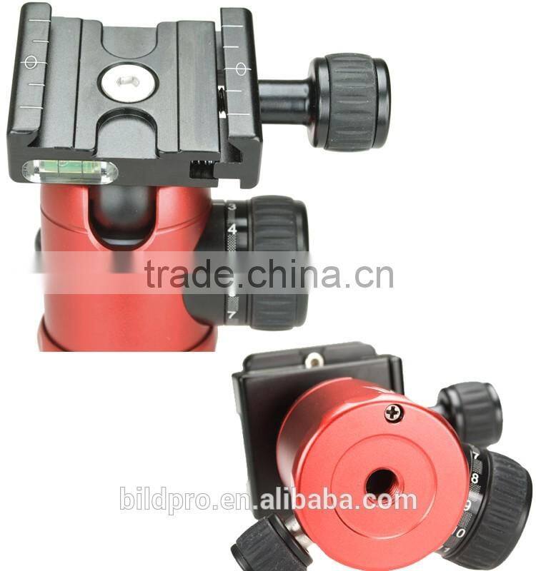 Professional Tripod Head Colorful Camera Tripod Ball Head 36mm Diameter PH-254K
