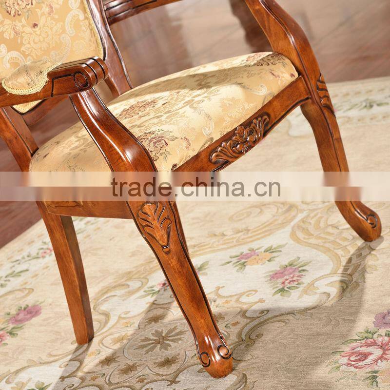 Best seeling durable hand carved wood chair wood dining chair 993B