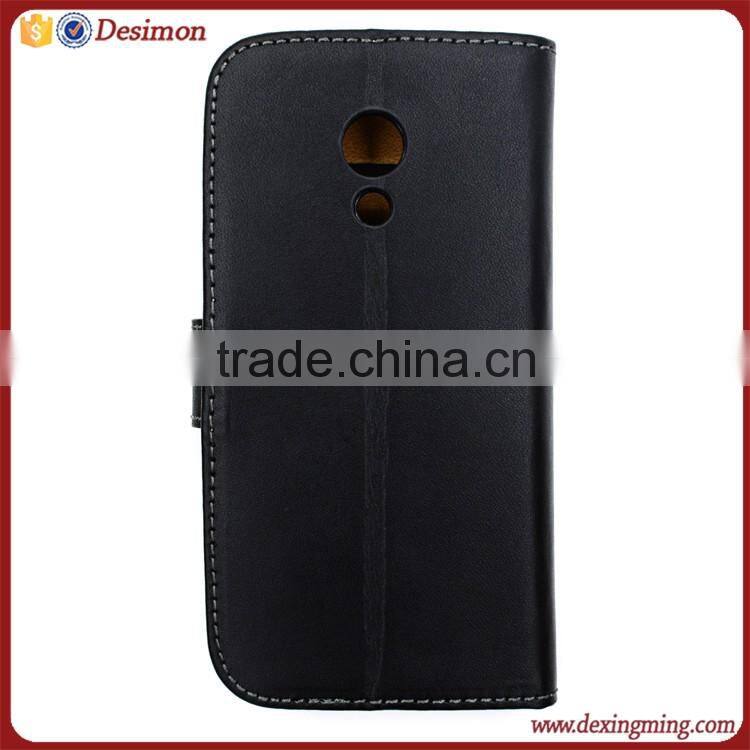 New back cover case for moto g2 , Leather wallet case for moto g2 flip cover