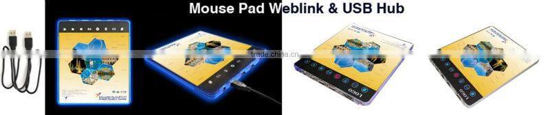 full color print multi media mouse pad with hub 2.0