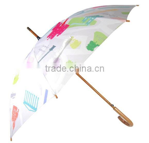 Advertising sun protection wooden straight umbrella parts handle