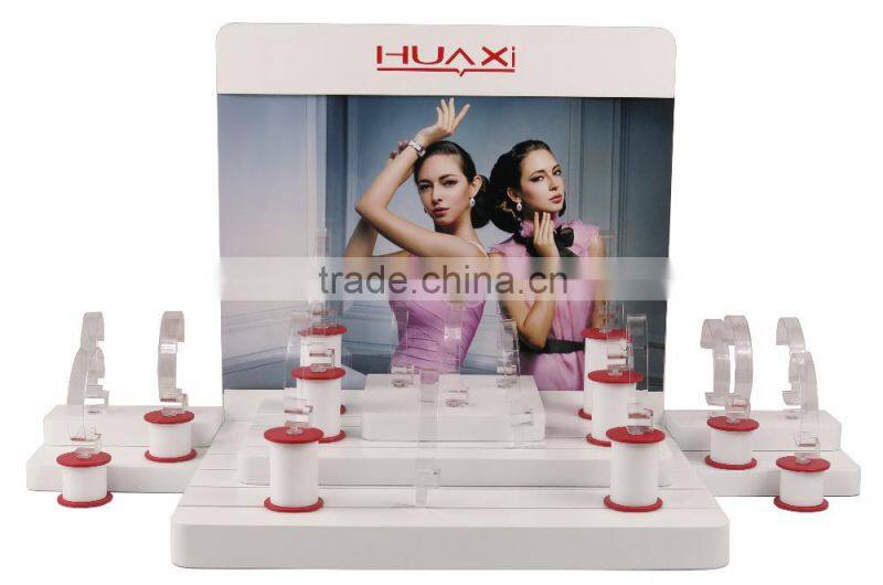 High quality 3 layers watch display cabinet/display counter with lock