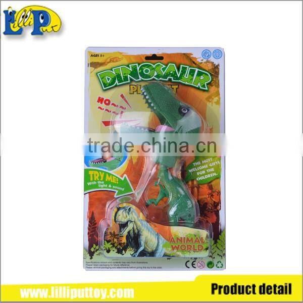 New design green big head dinosaur toy with IC