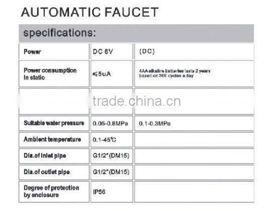 brass high infrared sensor faucet with circular glass QH0109