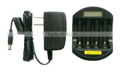 Soshine LiFePO4 14500/10440 NiMH AA/AAA LCD Quick Battery Charger(USB 5V+DC 12V) NI-MH aa aaa battery charger