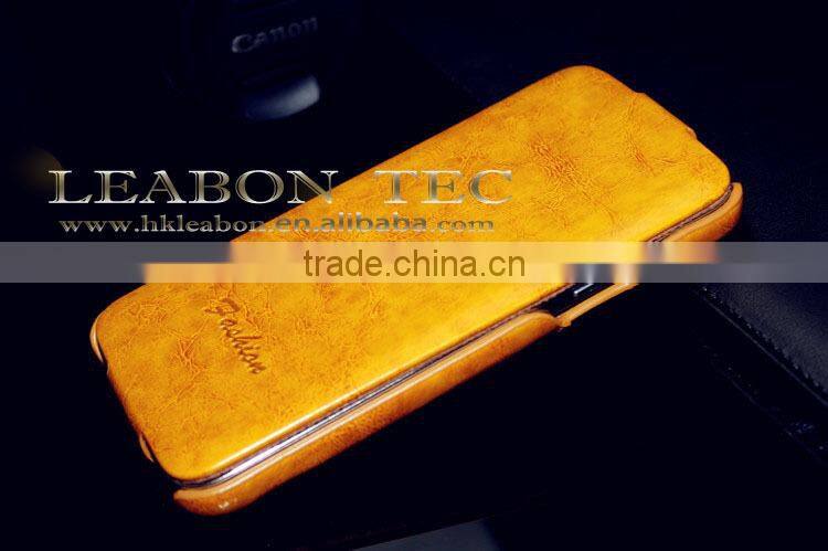 Slim Leather Magnetic Clasp Flip Hard Case,leather hard Cover For Samsung Galaxy S5 I9600 case, mobile phone case