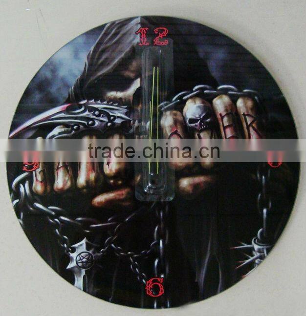 decorative glass wall mounted clock