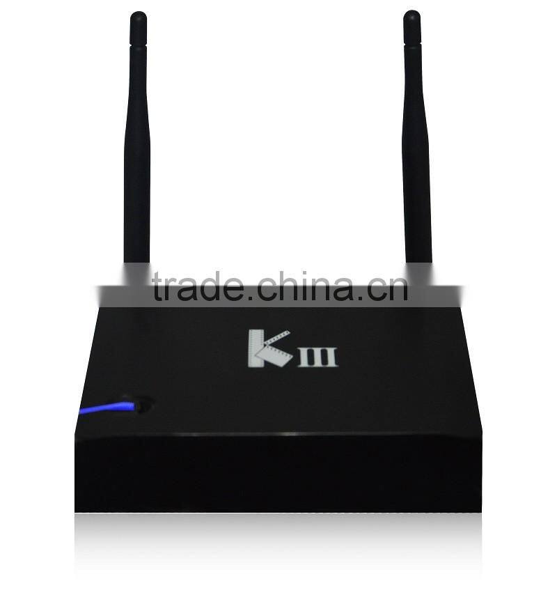 European Cup Smart TV Box Amlogic S905 Quad core KIII tv box top channel live channel streaming free watching through Kodi