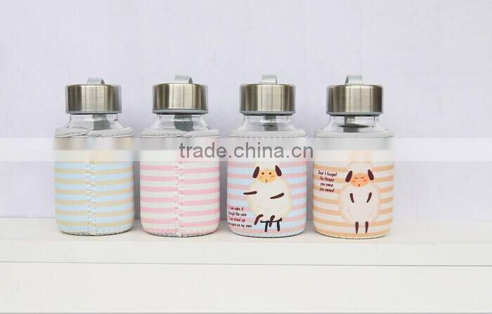 wholesale custom private lable reusable glass water bottle bpa free