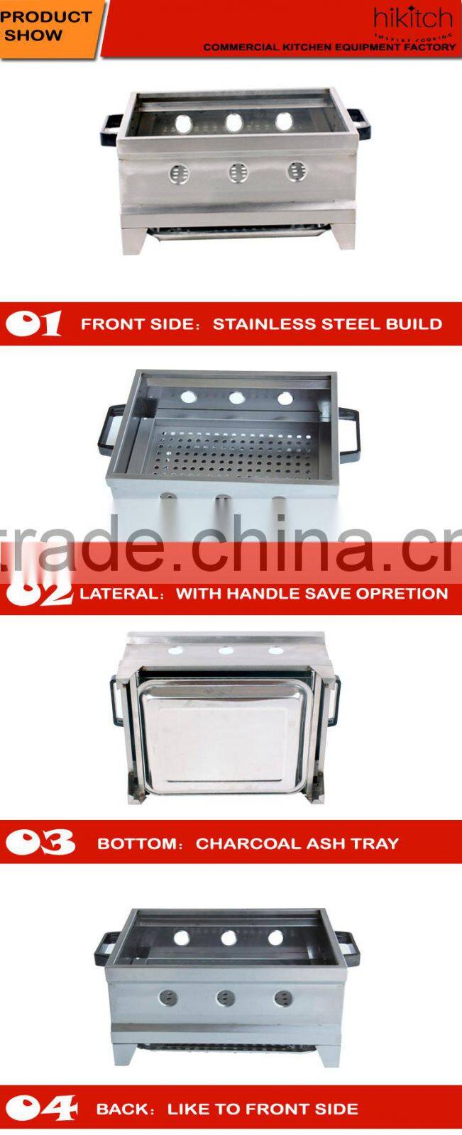 commercial charcoal barbecue fish pan