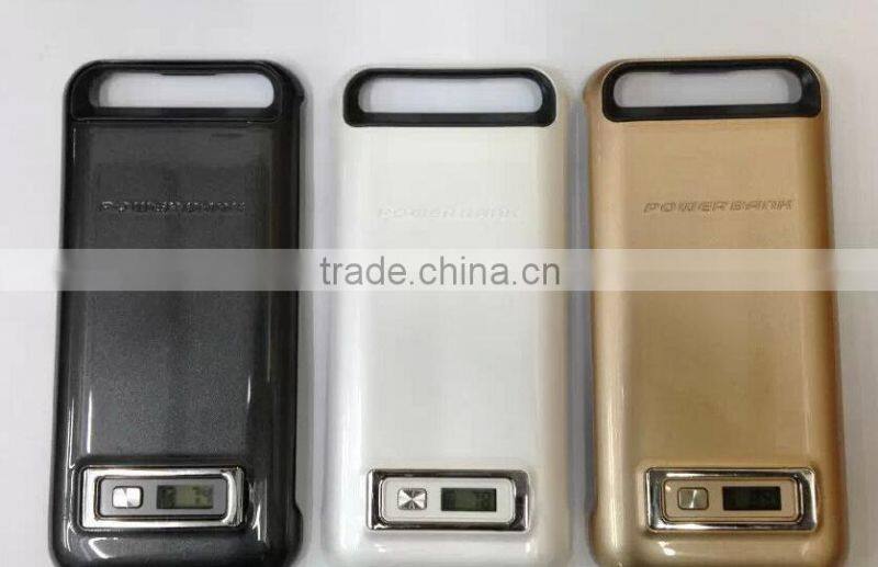 External battery case with LED screen display, 2015 innovative battery pack for i phone 6, factory offer battery cover charger