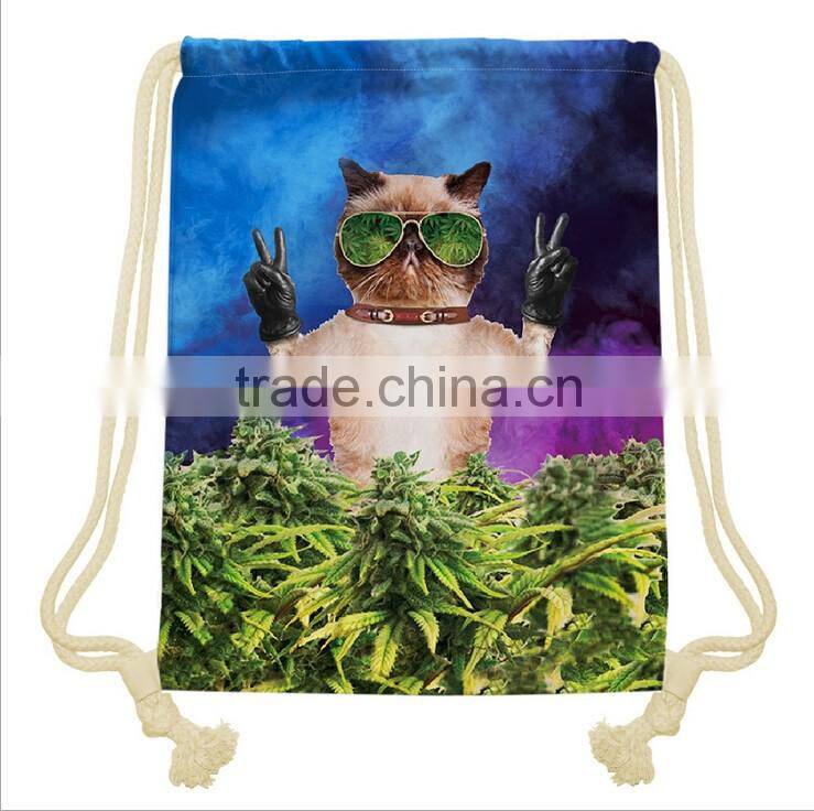 Fashion designer backpack printing 3d school backpack for girl