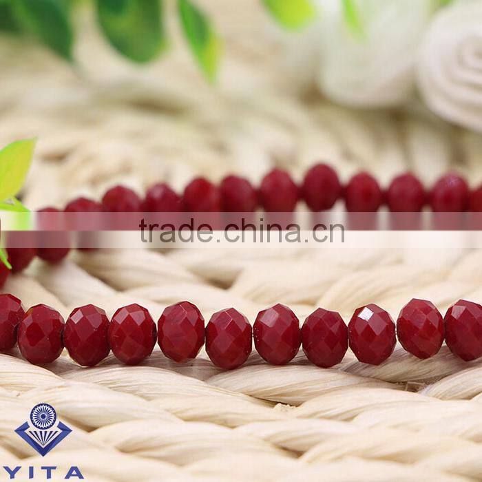 Green Series 4MM Jade Material flat rondelle 48 faceted rondelle loose crystal beads