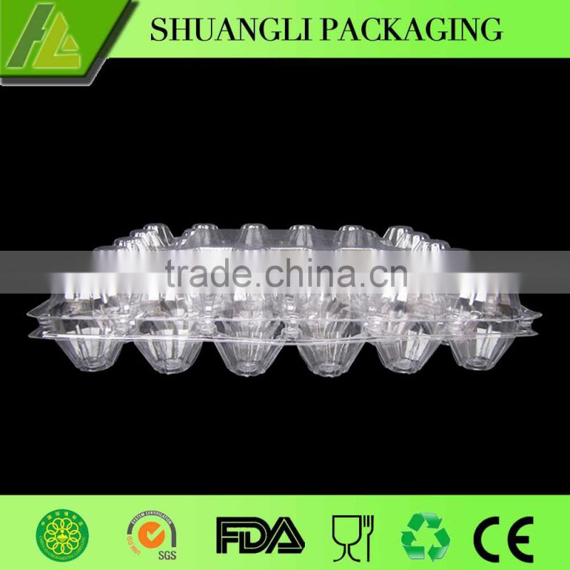 30 Packs clear transparent plastic quail egg cartons