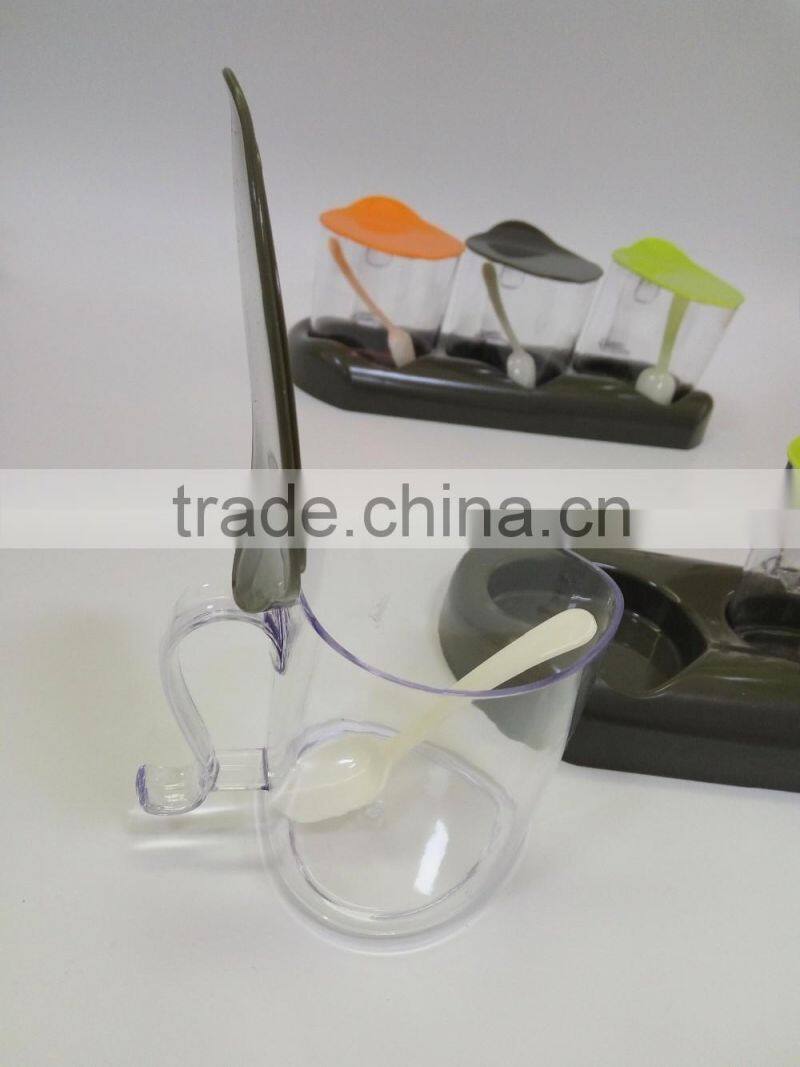 2 compartments kitchen tools spice jar