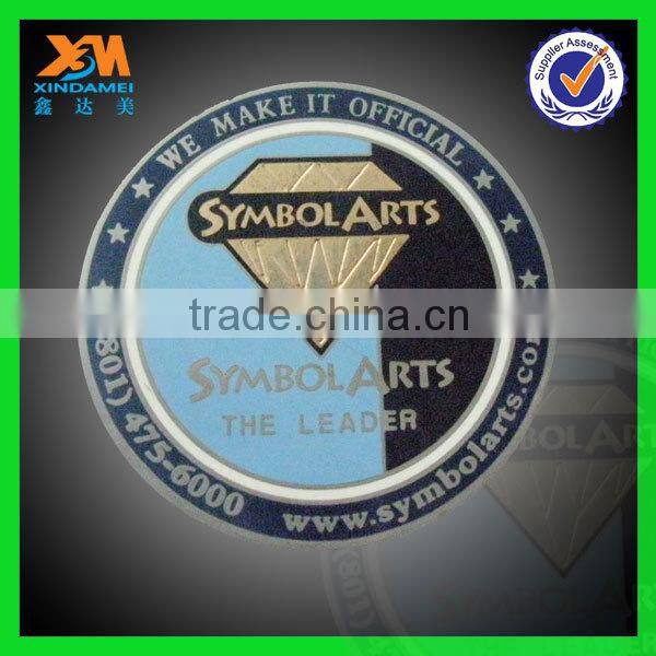 promotional metal souvenir custom zinc alloy coin blister (xdm-c490)