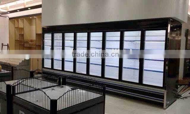 supermarket glass door freezer showcase display