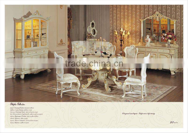 Antique reproduction furniture -solid wood hand carved dining room set