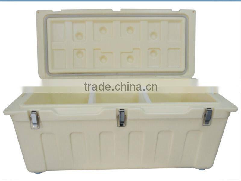 180L outdoor cooler box, plastic cooler Roto Molded