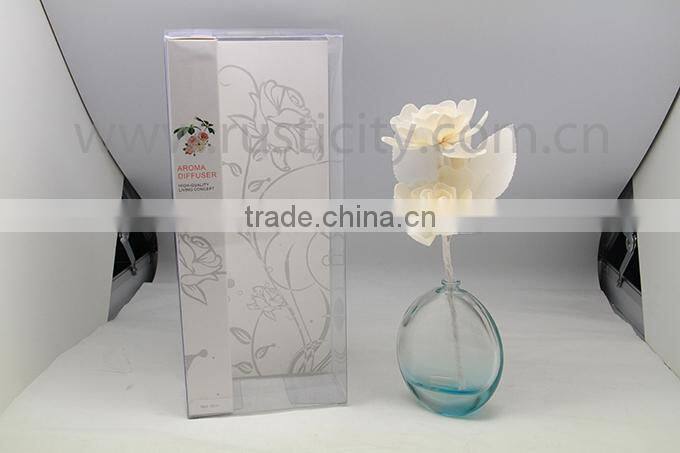 Fashion design customized oil diffuser shaped clear glass jar reed diffuser