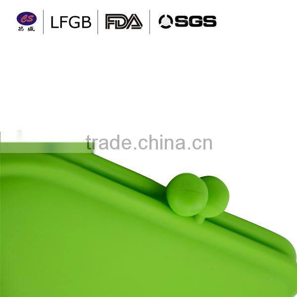 Dongguan factory food grade evironment silicone clutch bag / silicone rubber wallet