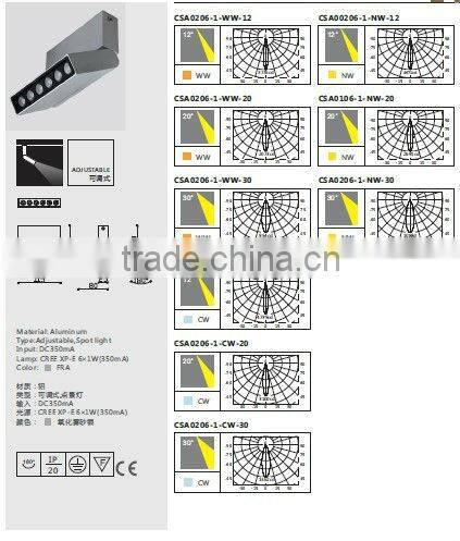 High Quality 6w Led Ceiling Mount Light For Exhibition Hall