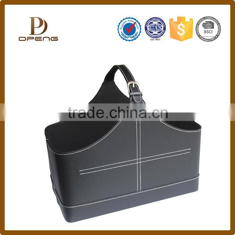Factory price personalized customized faux leather storage basket