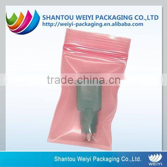waterproof tamper proof seal pe anti-static bag with zipper