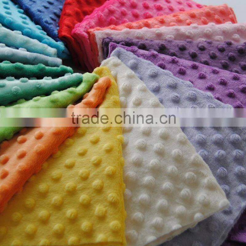 Only 50mts MOQ 100% Polyester Super Soft Breathable Minky Cuddle Dimple Fabric