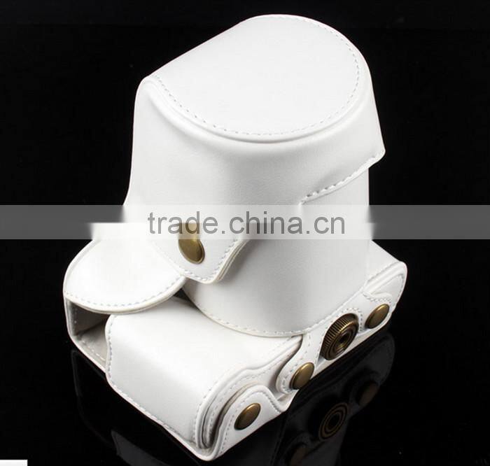 Wholesale white leather digital Camera Bag for Canon in Dongguan