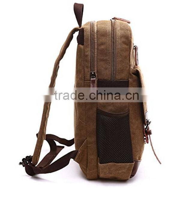 High Quality Vintage Canvas Backpack for Outdoor