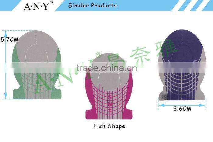 ANY Crystal Beauty Nails Design 500PCS per Roll Paper Nail Form Fish Shape
