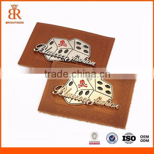 Jeans label patch pu labels leather labels