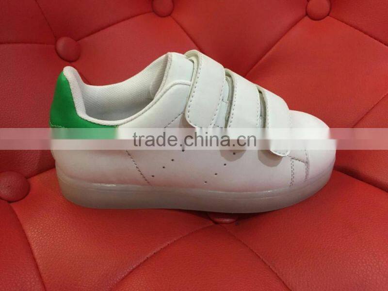 Hot selling led light kids sneaker shoes with USB charge led light up kids shoes